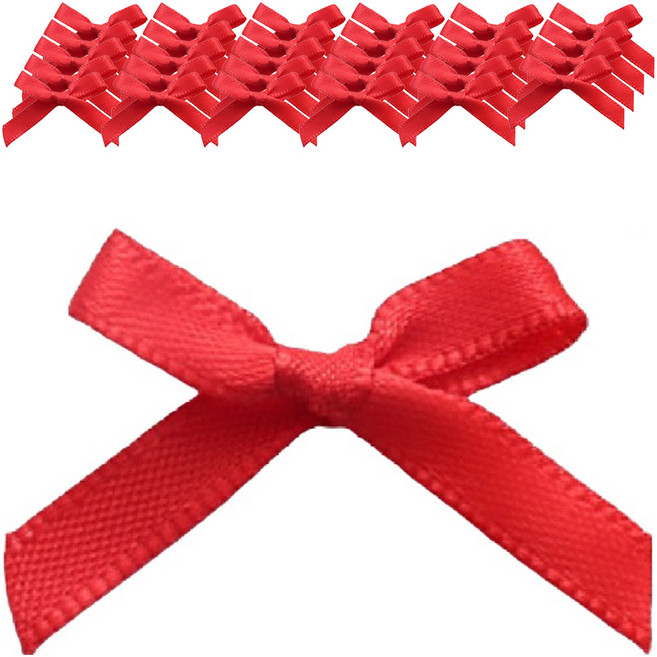 코히모 완성 리본 5W0302, 레드, 100개