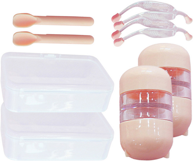 마메 소프트 렌즈 집게 흡착봉 세트, 핑크, 2개