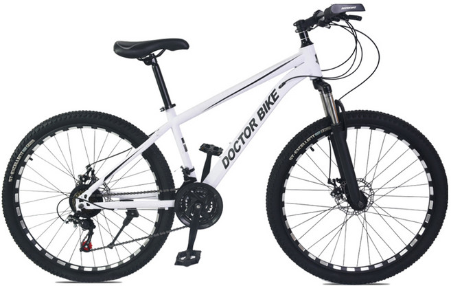 닥터바이크 F-27 ROCKET MTB 스틸 디스크 브레이크 16kg, 멧화이트, 170cm, 1개