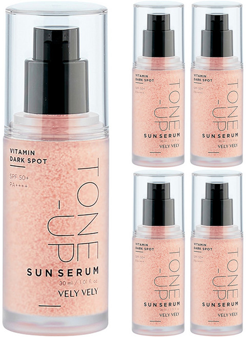 VELY VELY 維他命提亮防曬精華 SPF50+ PA++++, 5瓶, 30ml