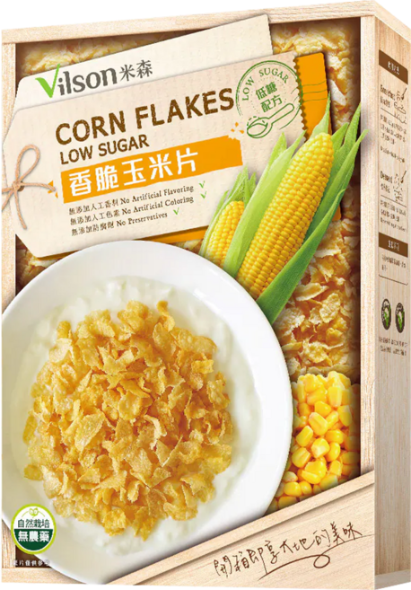 Vilson 米森 香脆玉米脆片, 180g, 1盒