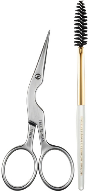 TWEEZERMAN 專業塑眉工具組 Brow Scissors & Brush, 1組
