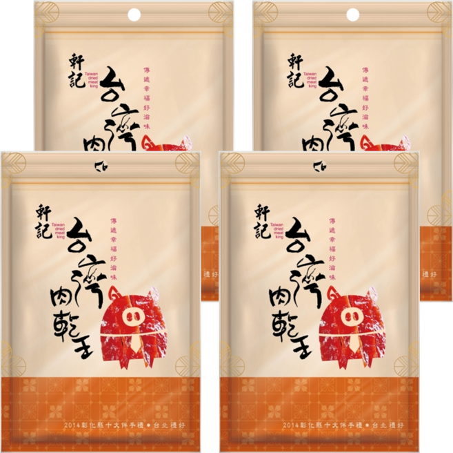 Taiwan dried meat king 軒記 台灣肉乾王 韓式岩燒豬肉條, 180g, 4包