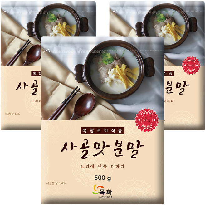 딜리셔스마켓 사골맛분말, 500g, 3개