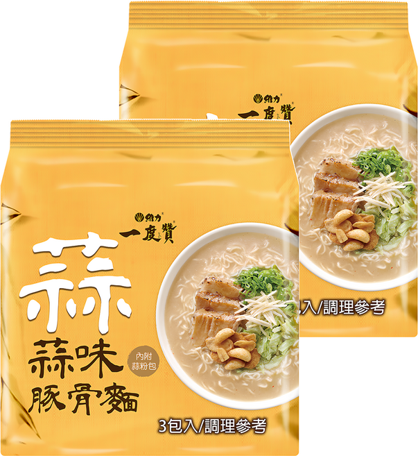 維力 一度贊 蒜味豚骨麵 190g, 6包