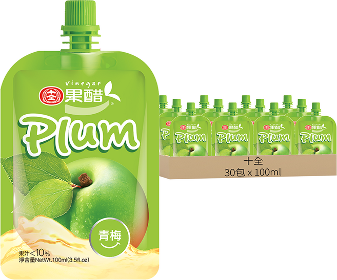十全 青梅醋飲料, 100ml, 30包