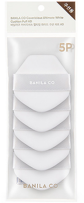 바닐라코 커버리셔스 얼티밋 쿠션 퍼프 AD 5p, 1개, 화이트