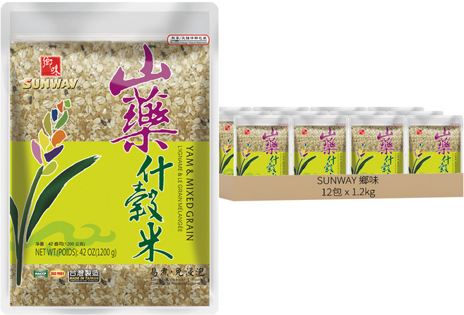 SUNWAY 鄉味 山藥什穀米, 1.2kg, 12包