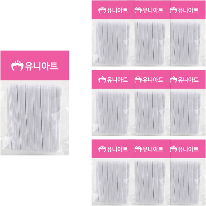 유니아트 1000 8골밴드, 흰색, 10개