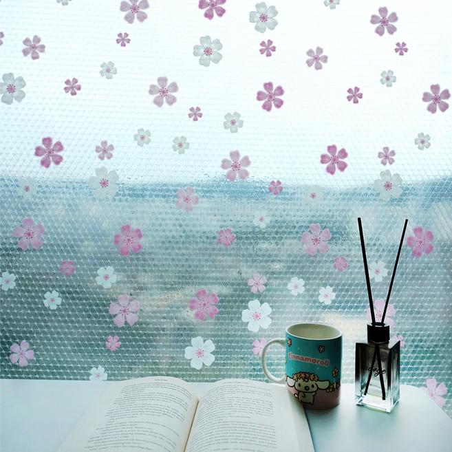 코타 4중 단열 에어캡 뽁뽁이 핑크플라워, 1개