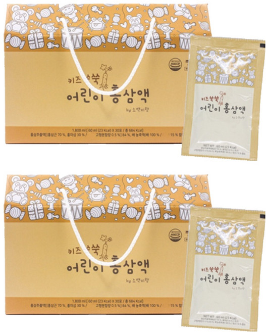 키즈쑥쑥 어린이 홍삼액 30p, 1.8L, 2개