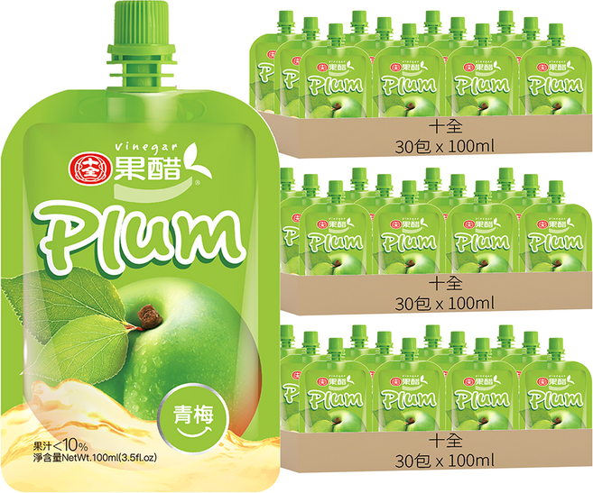 十全 青梅醋飲料, 100ml, 90包