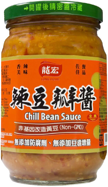 龍宏 辣豆瓣醬, 460g, 1罐