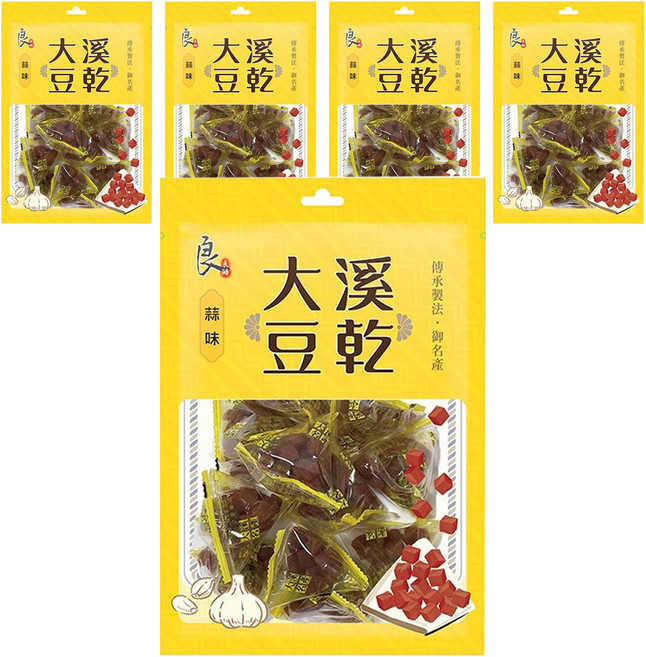 良澔 小小丁 豆乾 蒜味, 130g, 5袋