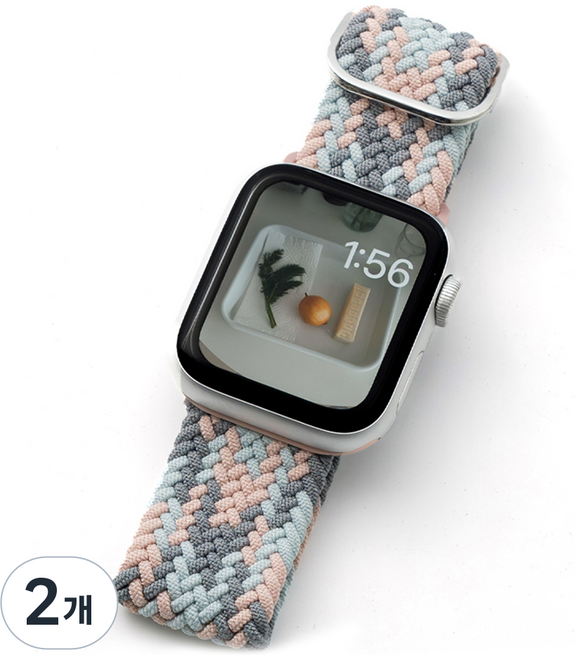 NUART Apple Watch 相容尼龍單圈錶帶, 棒棒糖, 2個