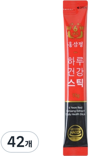 홍삼정 6년근 하루건강스틱, 15g, 42개