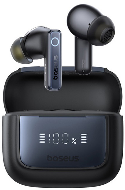 베이스어스 Bowie 35 노이즈 캔슬링 블루투스 이어폰 블랙 65시간 액티브노이즈캔슬링(ANC) 방수가능, Baseus Bowie 35