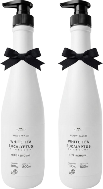 QUNDO 康朵 白茶尤加利香水沐浴乳, 800ml, 2瓶