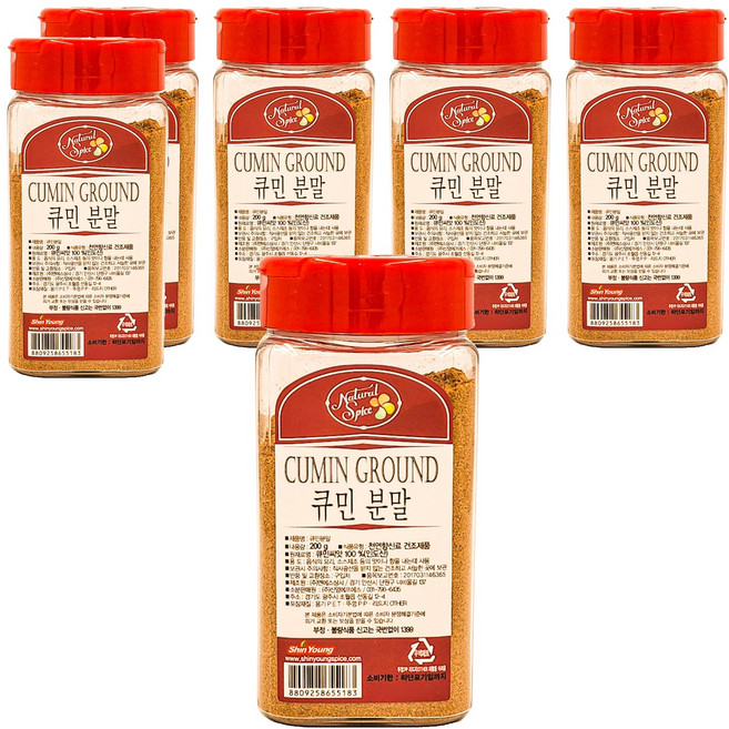 내츄럴스파이스 큐민분말, 200g, 6개