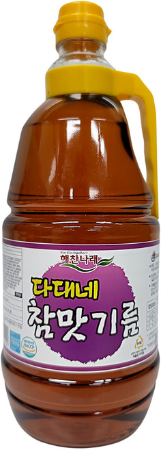 해찬나래 다대네 참맛기름, 1.8L, 1개