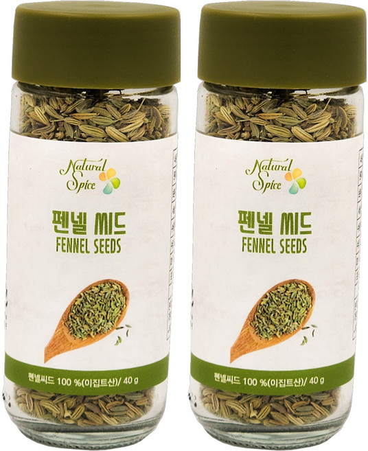 내츄럴스파이스 펜넬 씨드 향신료, 2개, 40g