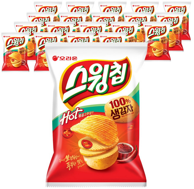오리온 스윙칩 볶음고추장맛, 60g, 20개