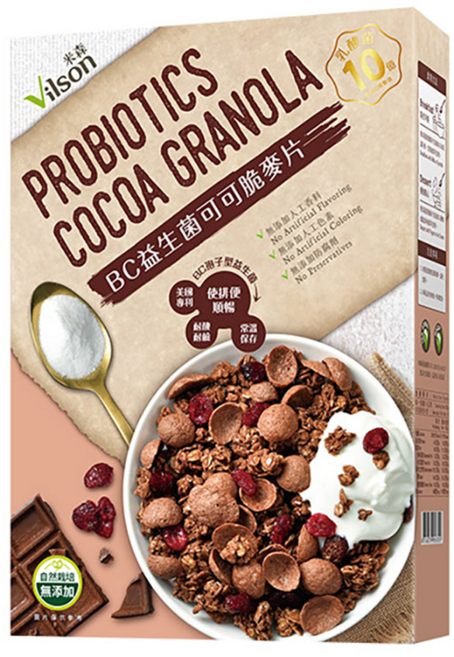 Vilson 米森 BC益生菌可可脆麥片, 300g, 1盒