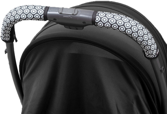 마니또 클린그립 유모차 핸들커버 리안 캐리 전용, 플라워  블랙, 1개