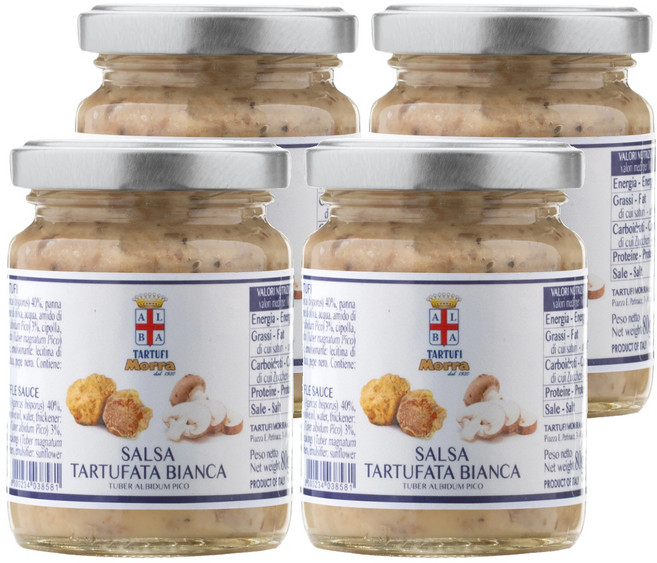 TARTUFI Morra 阿爾巴松露世家 白松露菌菇醬, 80g, 4罐