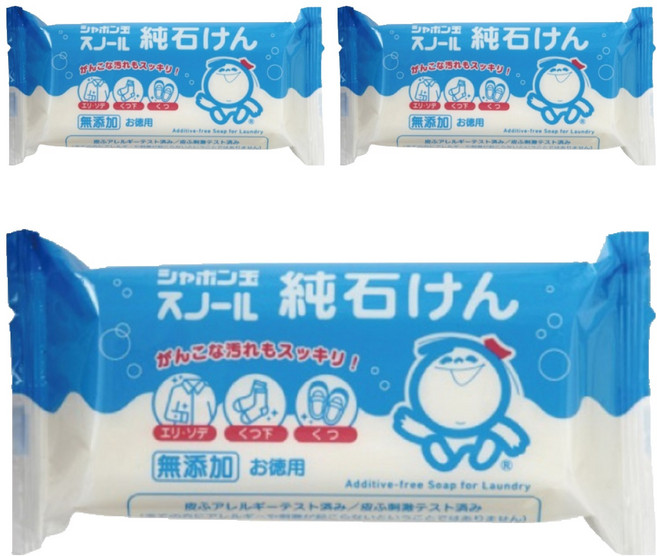 샤본다마 세탁 비누, 180g, 1개입, 3개