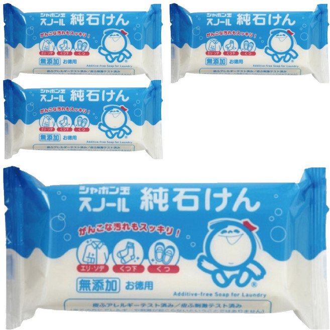 샤본다마 세탁 비누, 180g, 4개
