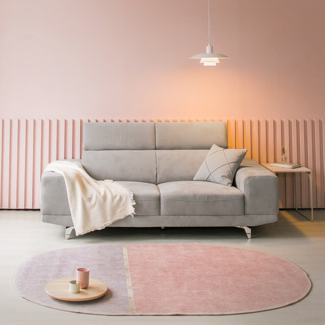 스칸디나 패브릭 3인용 소파 + 쿠션 방문설치, 그레이