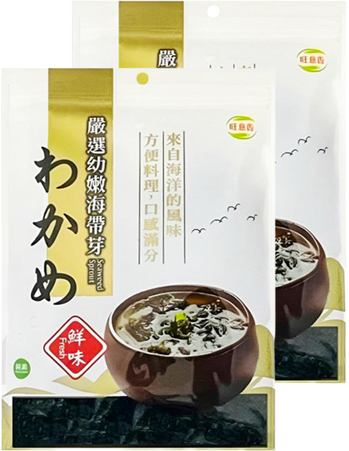 旺意香 嚴選幼嫩海帶芽 清包, 100g, 2包