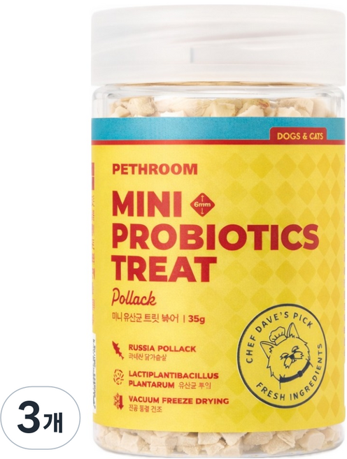 페스룸 미니 유산균 트릿, 북어, 35g, 3개