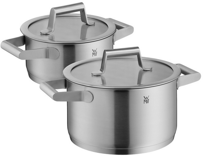 WMF 컴포트라인 냄비 세트, 실버, 낮은 양수냄비 16cm, 높은 양수냄비 20cm, 2개