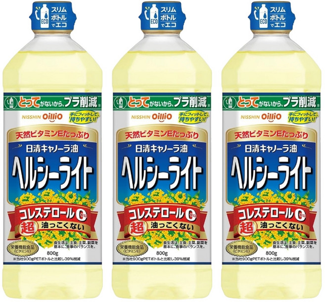 OilliO 油菜籽油, 800g, 3瓶