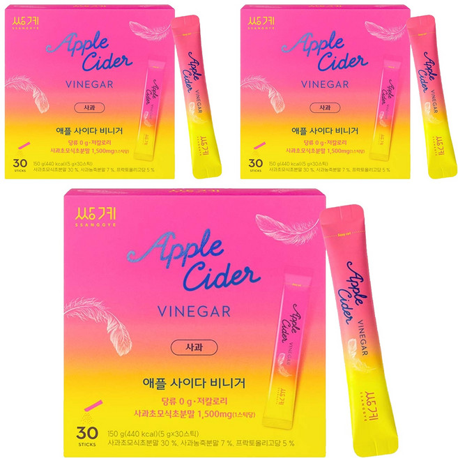 쌍계명차 애플 사이다 비니거 30p, 150g, 3개