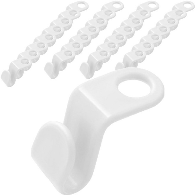 리빙홈디테일 옷걸이 연결고리 홀더 1구 GE-11, 화이트, 60개