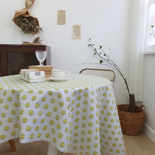 에이치트레이드 해피스마일 방수식탁보, 6인 3마 (150 x 270cm)