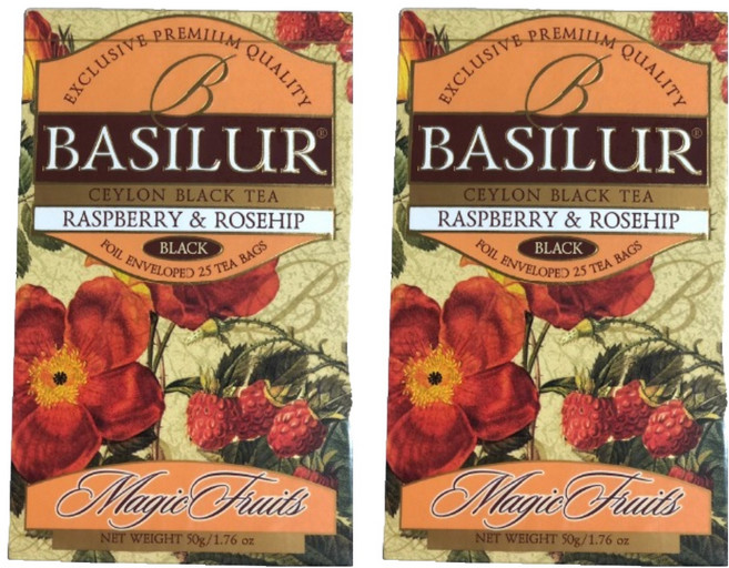 베질루르 퓨어 실론티 라즈베리 & 로즈힙, 2g, 25개입, 2개