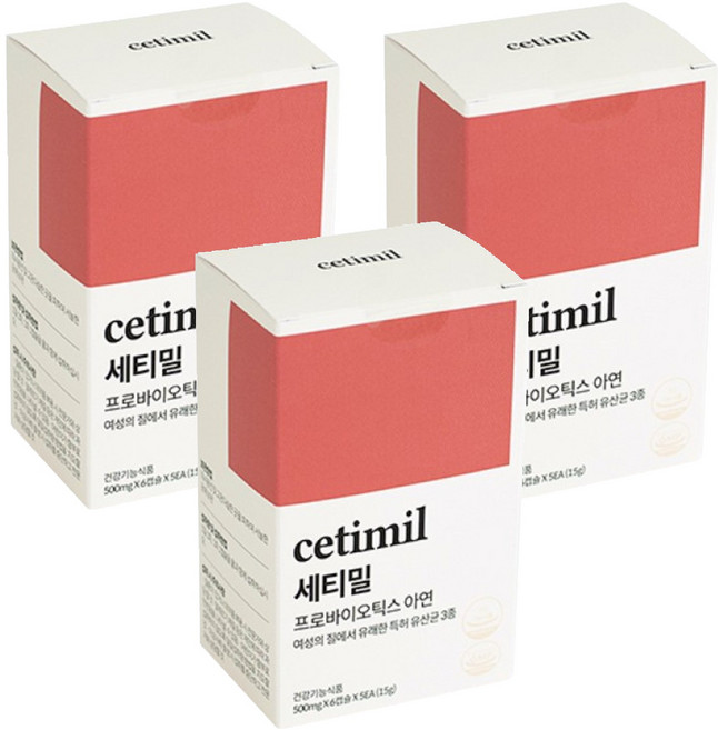 cetimil 女性鋅益生菌膠囊, 30顆, 3盒