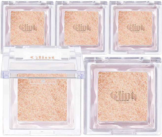 Glint 바이 바디보브 하이라이터 2.3g, 01듀이문, 4개