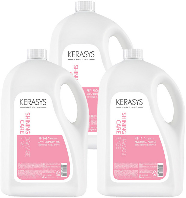케라시스 샤이닝케어 데미지 린스, 4L, 3개