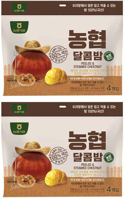 농협식품 아름찬 달콤밤 4p, 208g, 2개