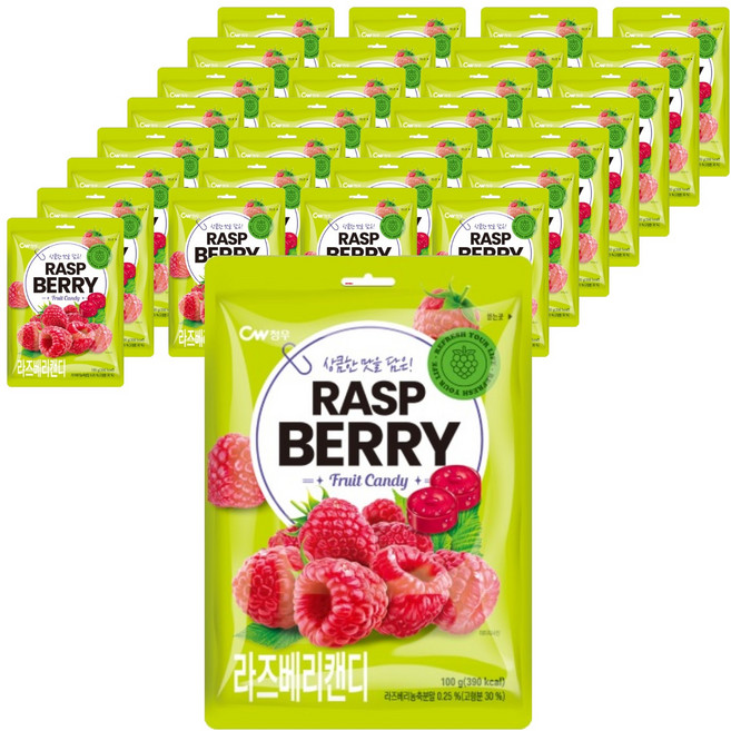 [청우식품] 라즈베리 캔디, 100g, 40개