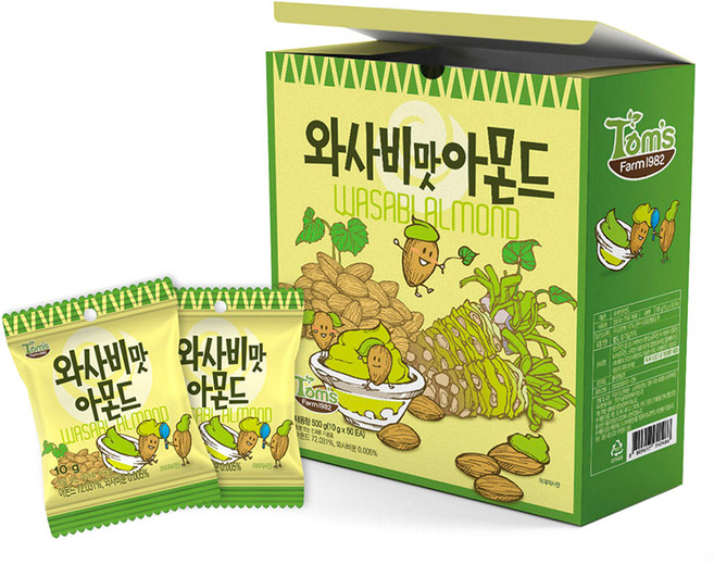 탐스팜 와사비맛아몬드, 500g, 1개