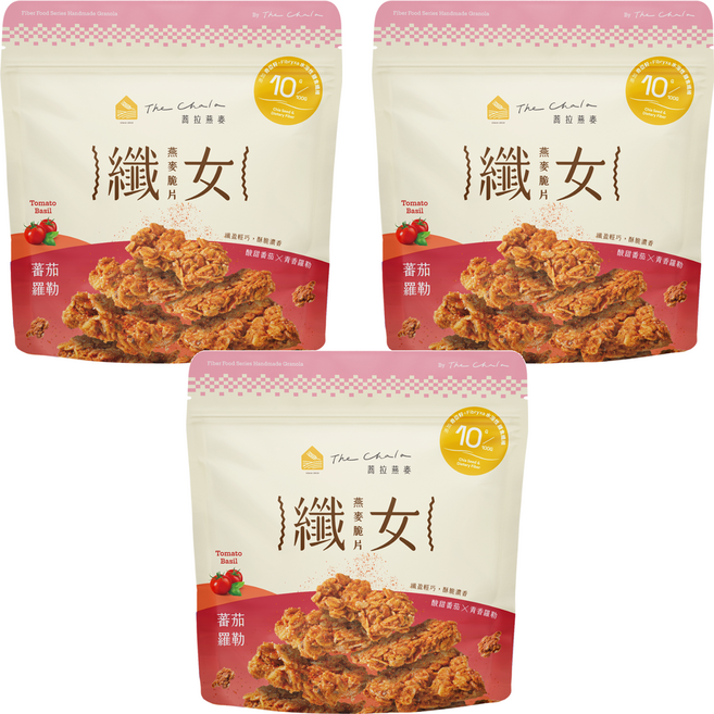 The Chala 蕎拉燕麥 纖女燕麥脆片 番茄羅勒, 150g, 3包