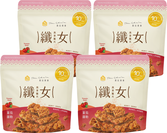 The Chala 蕎拉燕麥 纖女燕麥脆片 番茄羅勒, 150g, 4包