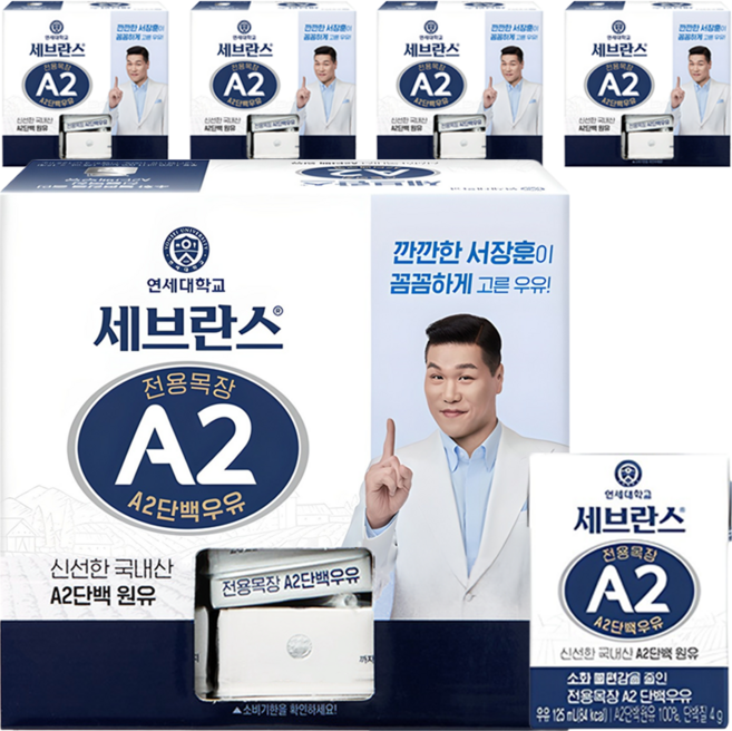 세브란스에이투 전용목장 단백우유, 125ml, 60개