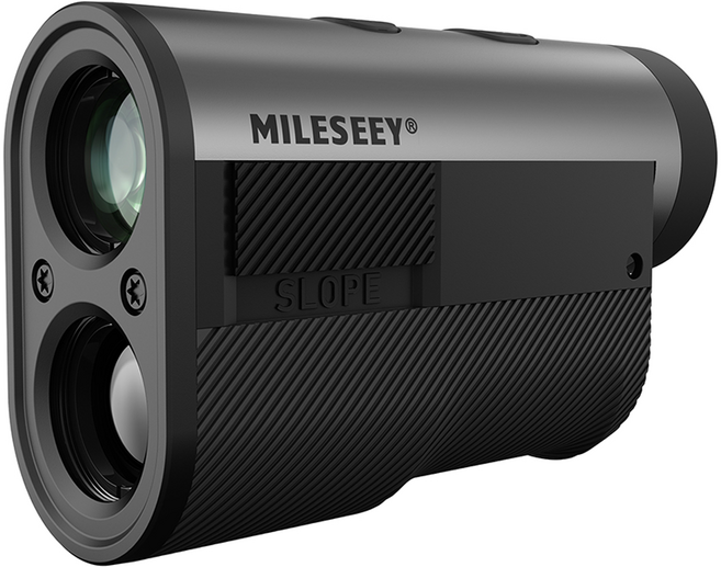 마일시 골프 캐디 미니 레이저 거리측정기 + 파우치 세트, GPF12, 실버 + 블랙